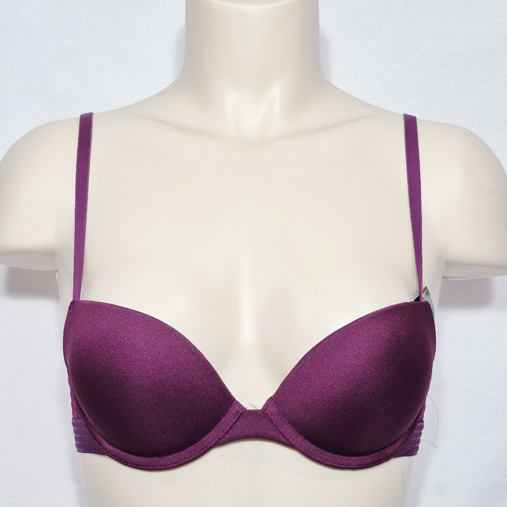34A Maidenform SE1101 Self Expressions Essential Push Up Bra Burgundy NWT